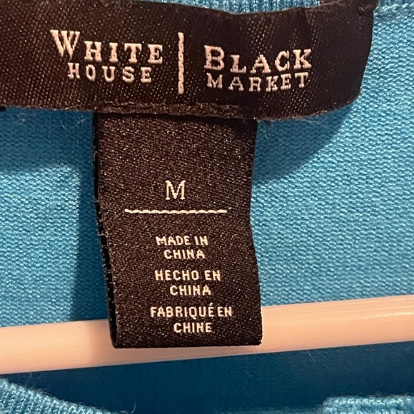 White House Black Market Turquouse  Short Cardigan 3/4 Sleeves - Picture 2 of 4